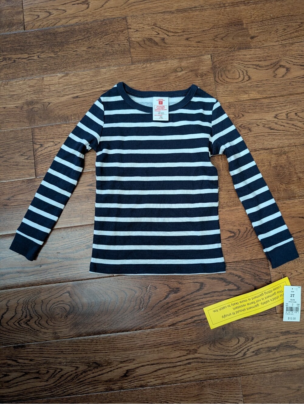 Toddler Boy Long Sleeve Striped Pajama Top NWT Size 2T